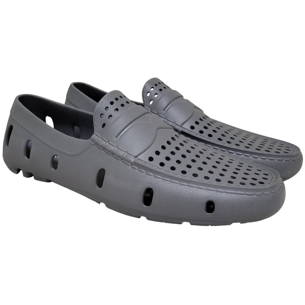 Club Room Men Slip On Perforated Driver Loafers Atlas Size US 10M Grey EVA